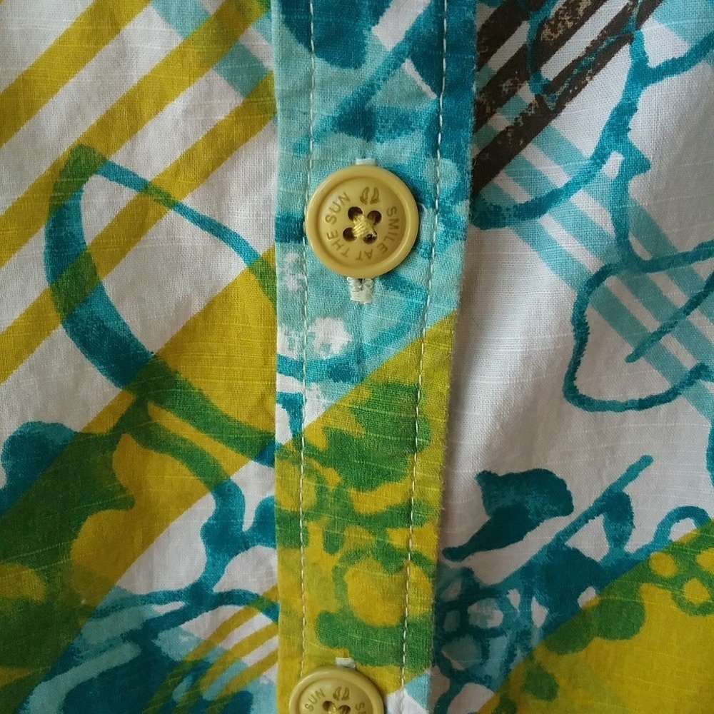 Hang Ten Floral Plaid Shirt Size Large - Picture 5 of 8